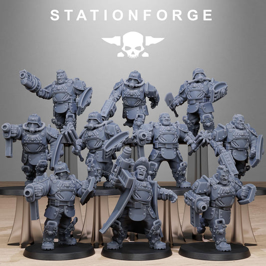 Station Forge GrimGuard_Armored_Mutants 3d printed proxie Wargames