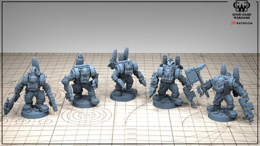 Ork Biga Tooth Boyz - FA- Unit by GGW (5 figures supplied)
