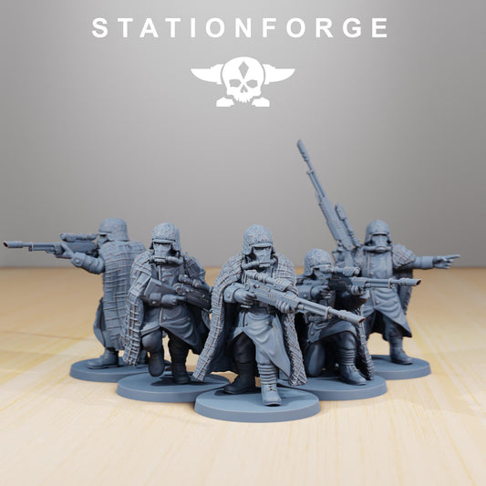 Station Forge GrimGuard Snipers Squad 3d printed proxie Wargames