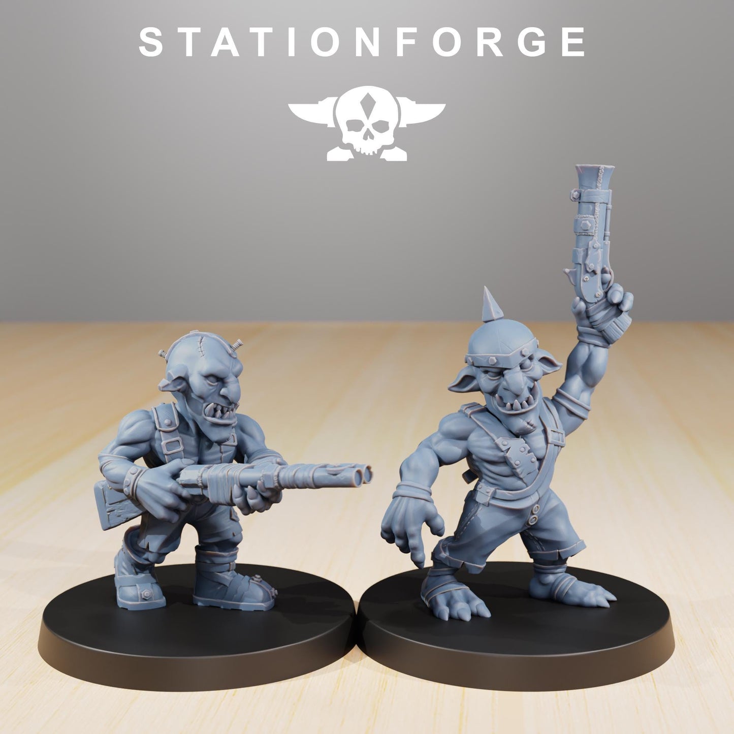 Station Forge Orkaz Goblins Infantry 3d printed proxie Wargames