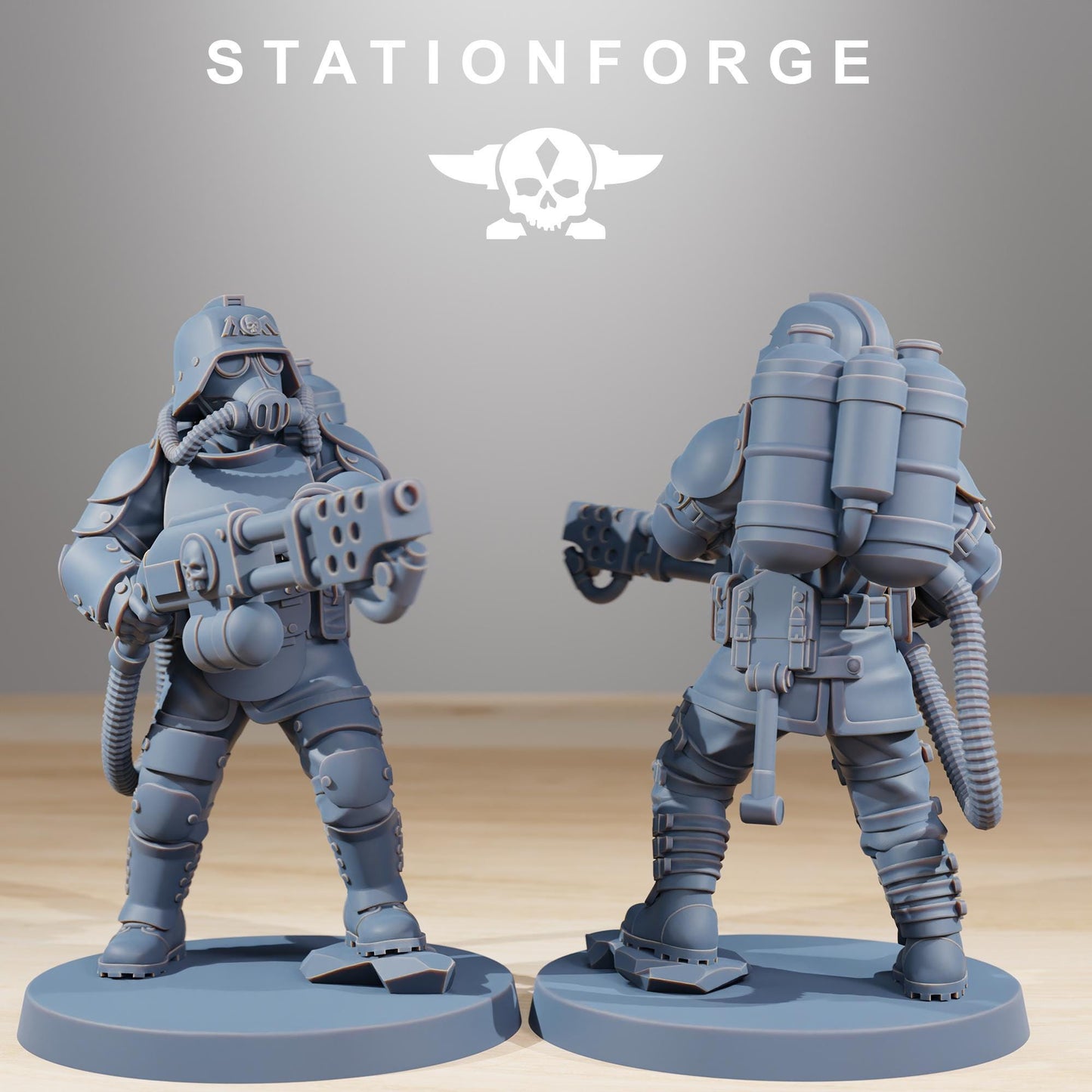 Station Forge GrimGuard Ironclads Fighters 3d printed proxie Wargames