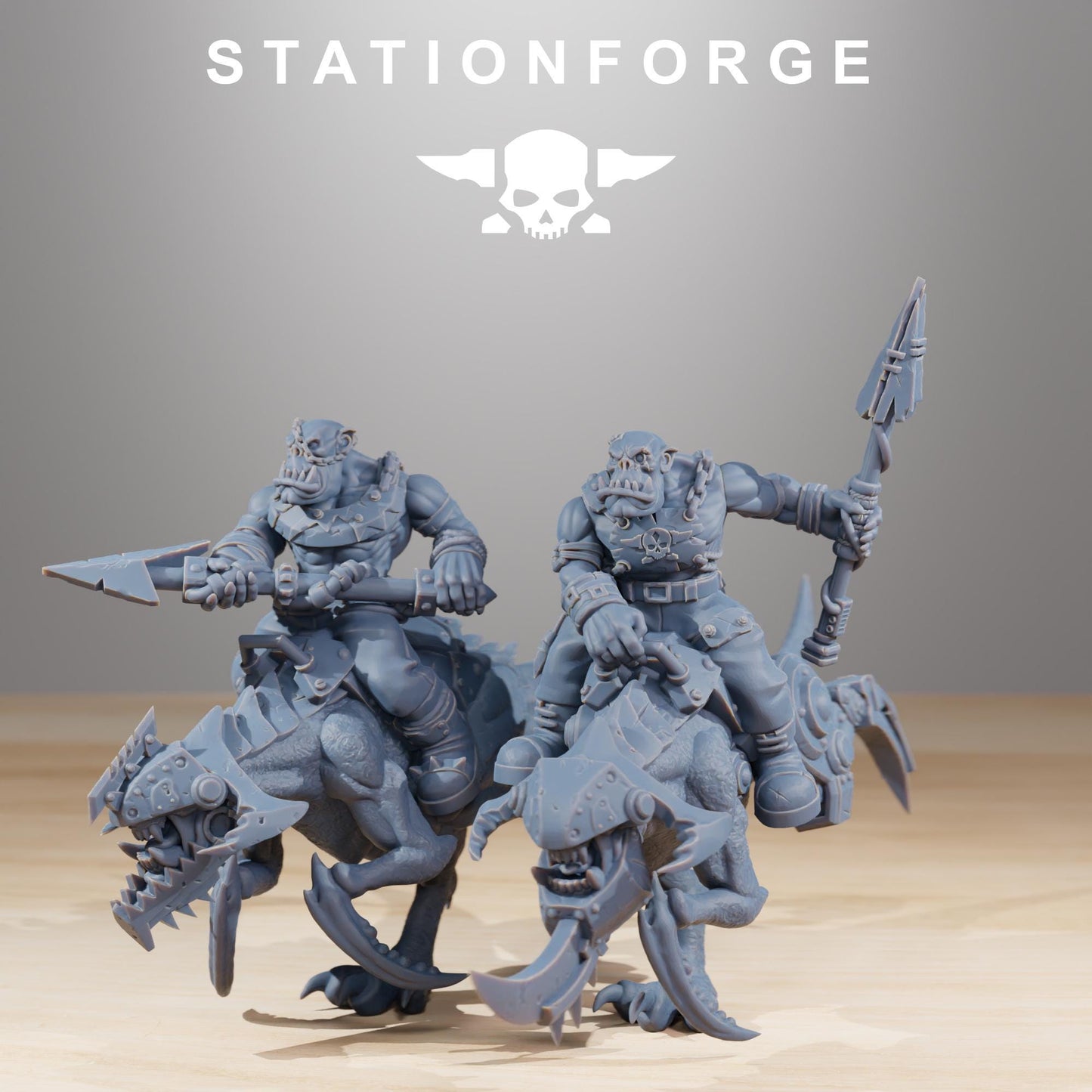 Station Forge Orkaz Beast Riders 3d printed proxie Wargames minitures rpg