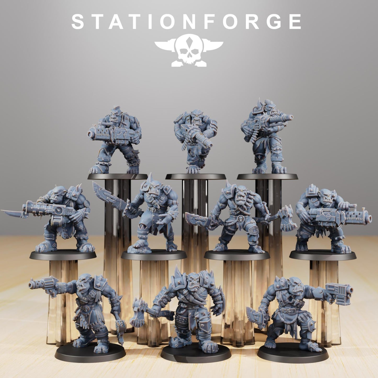 Station Forge Orkaz Strappaz 3d printed proxie Wargames minitures rpg