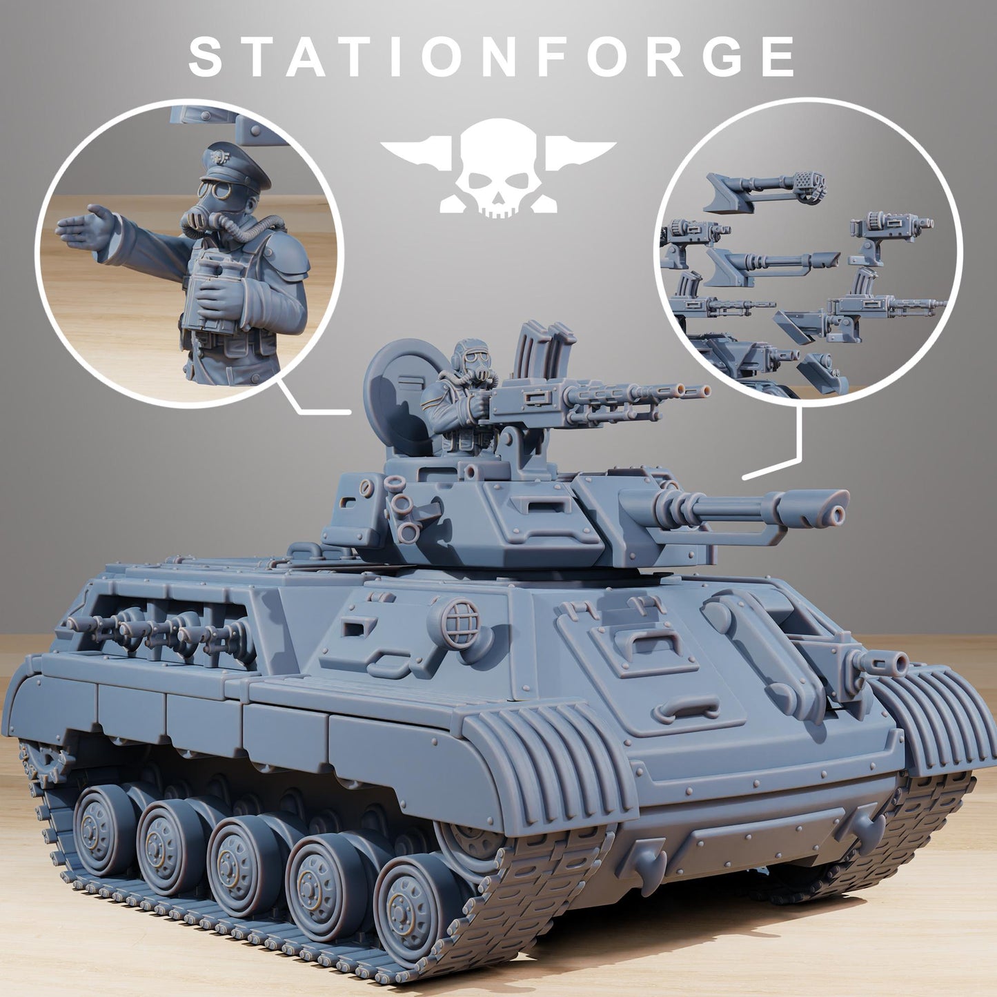 Station Forge GrimGuard Grimguard Support Tank  3d printed proxie Wargames