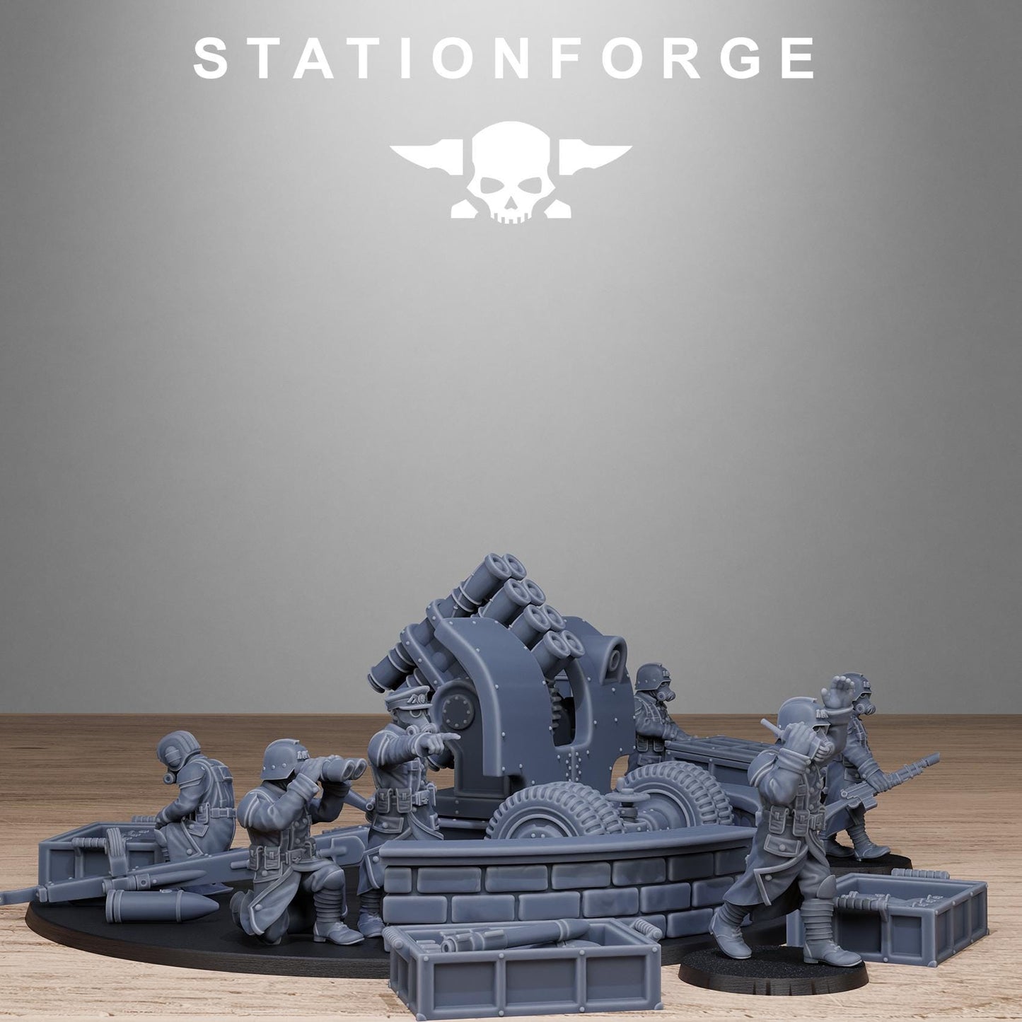 Station Forge GrimGuard Light Artillery  3d printed proxie Wargames