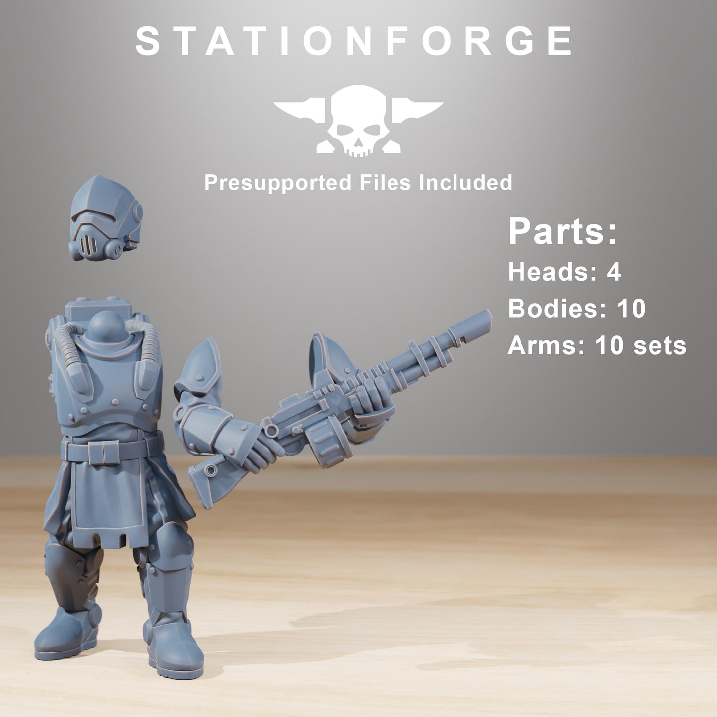 Station Forge RoyalGuard Infantry 1 3d printed proxie Wargames