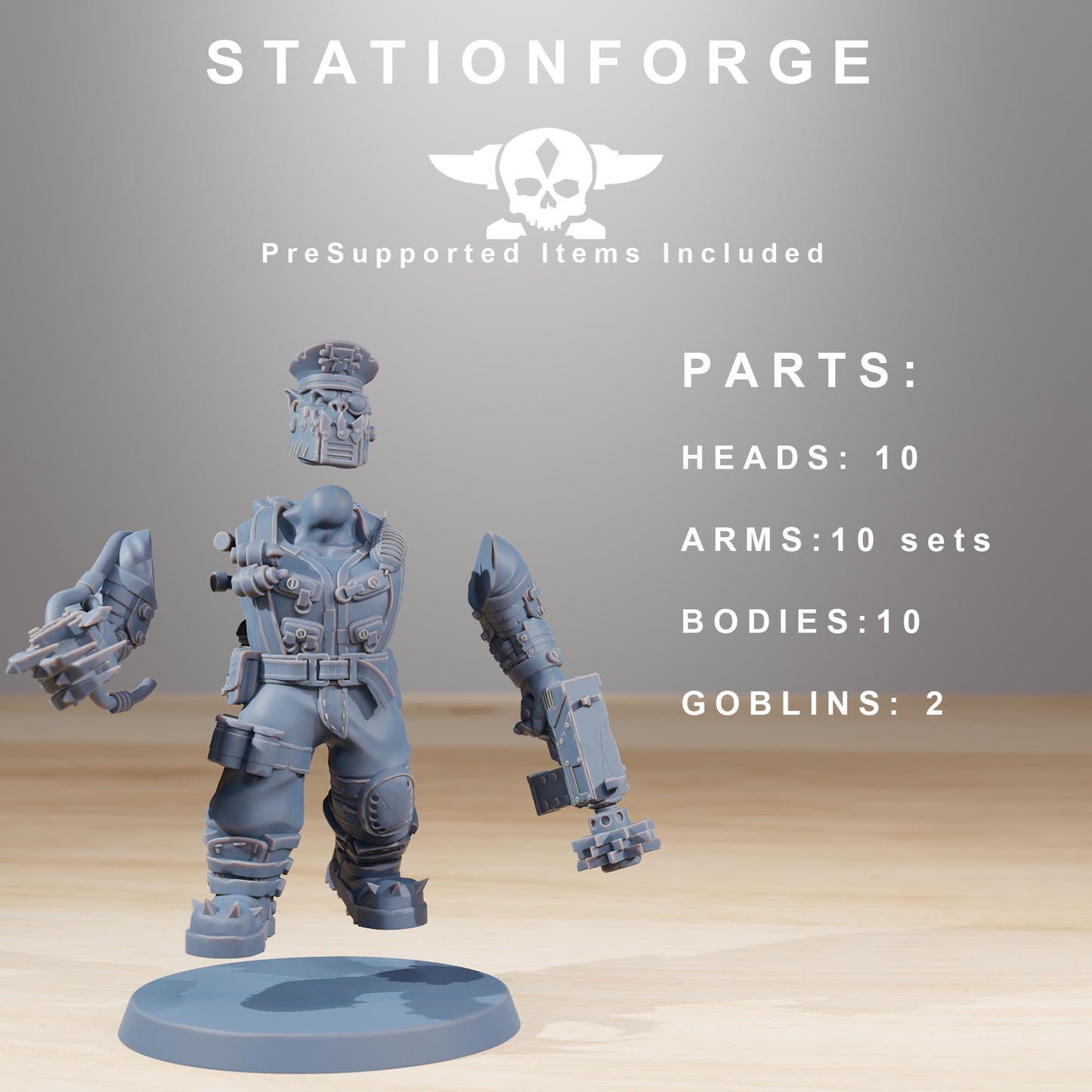 Station Forge Orkaz_Skillers_ 3d printed proxie Wargames