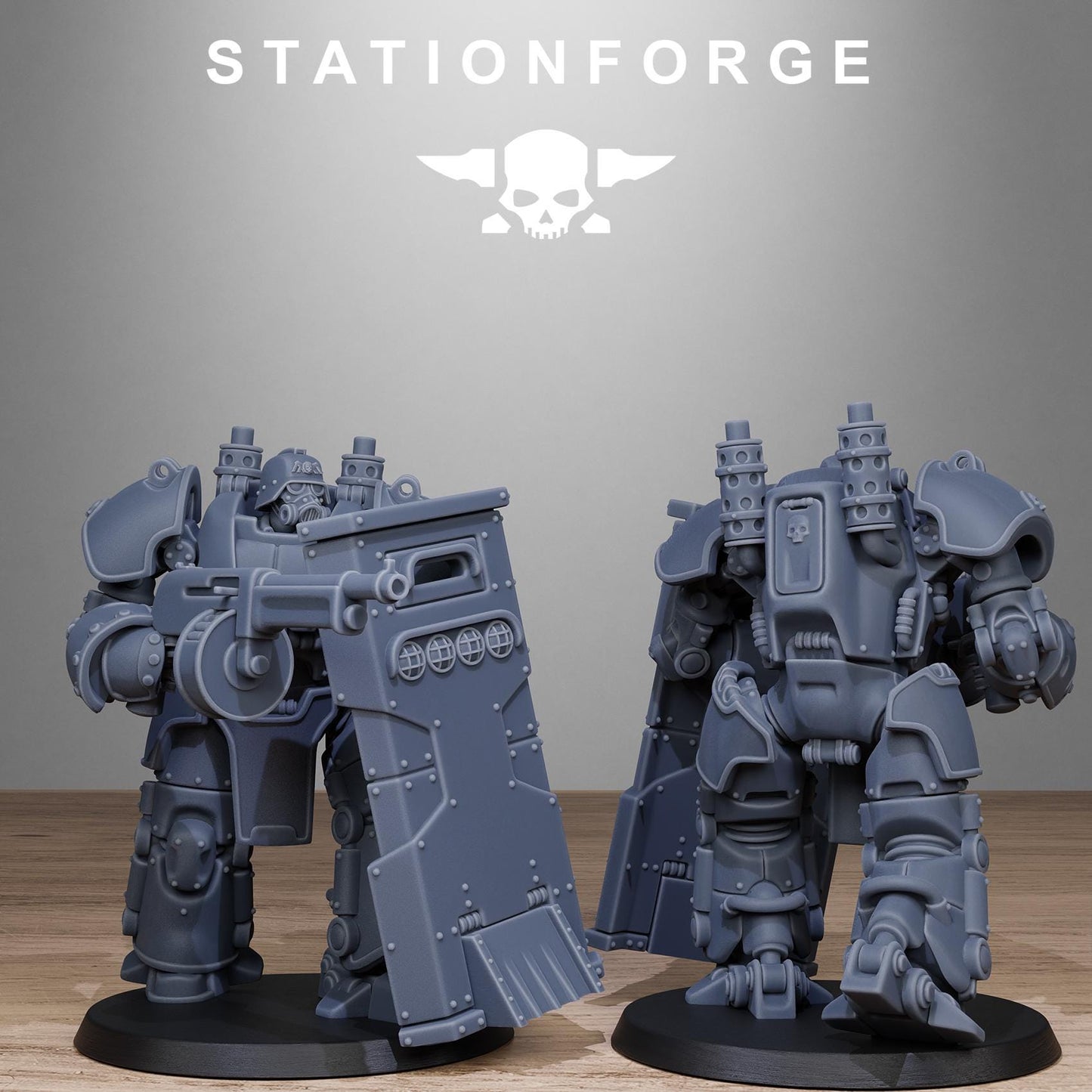 Station Forge GrimGuard Power Armor 3d printed proxie Wargames big boys