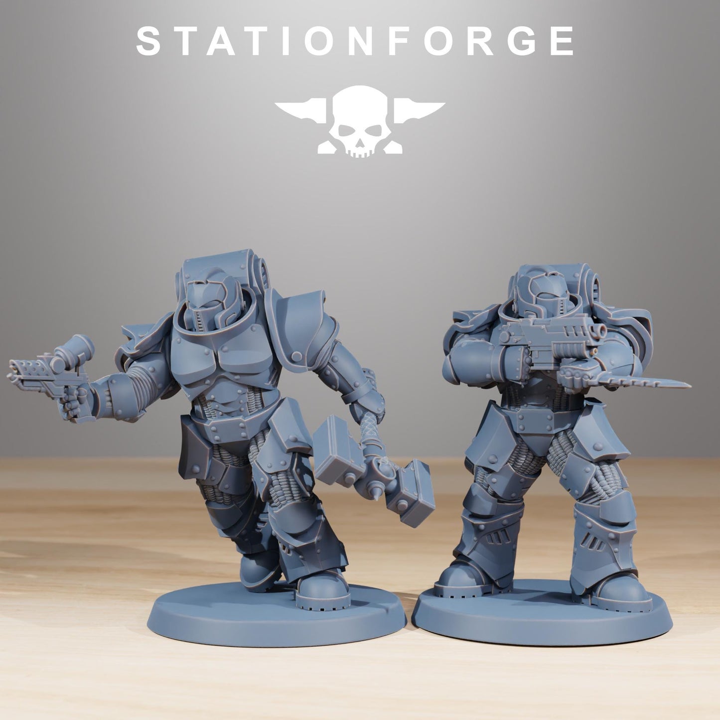 Station Forge Socratis Melee Infantry unit 3d printed proxie Wargames / Marines