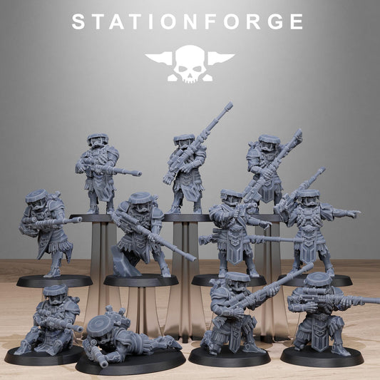Station Forge Scavenger Snipers 3d printed proxie Wargames Minitures