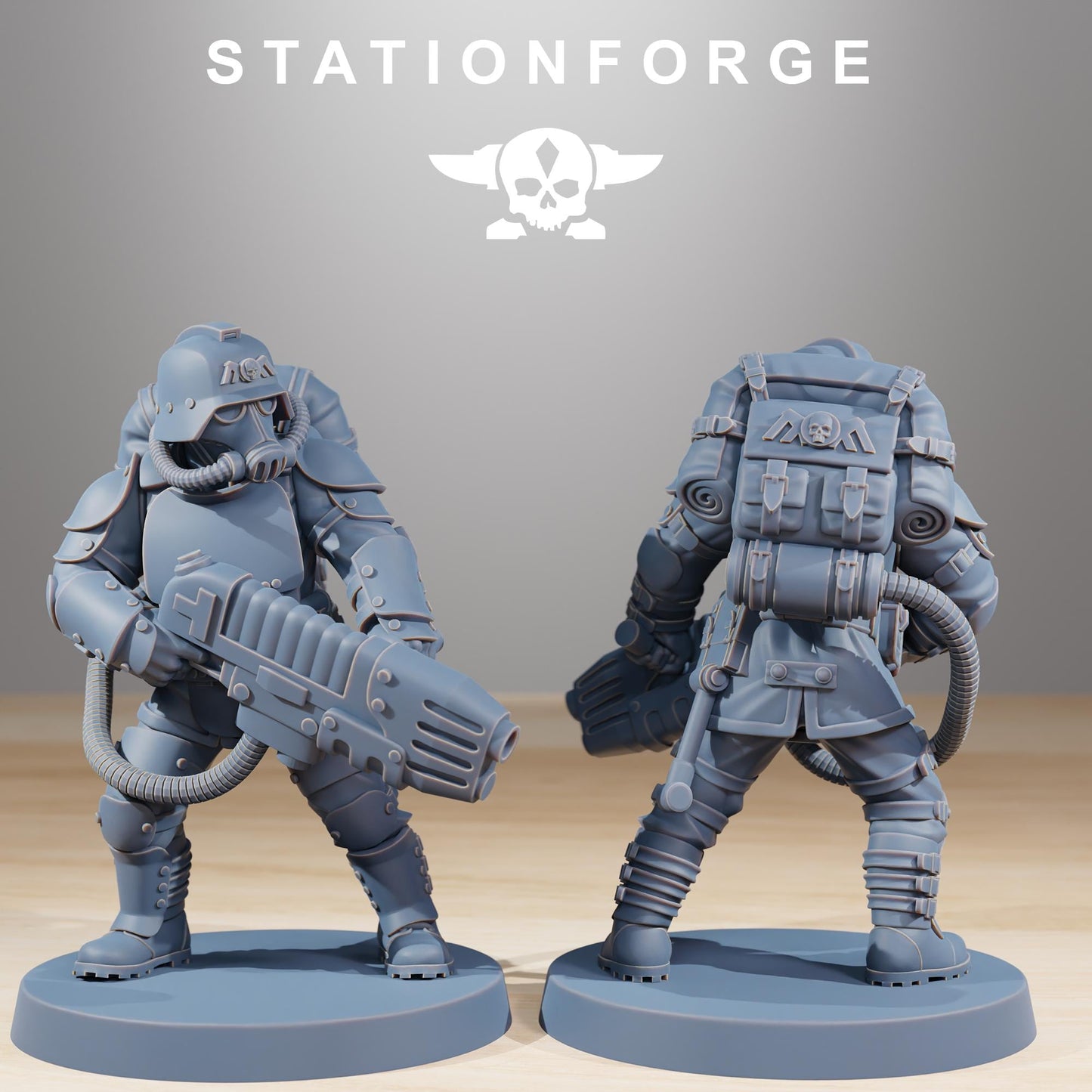 Station Forge GrimGuard Ironclads Fighters 3d printed proxie Wargames