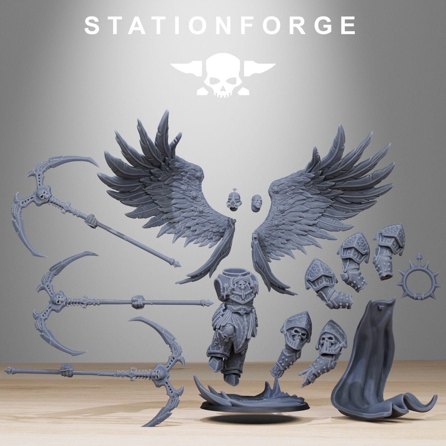 Station Forge Corrupted Archon Angel Team Proxy minitures Tabletop RPG Wargaming 2 poses to choose from