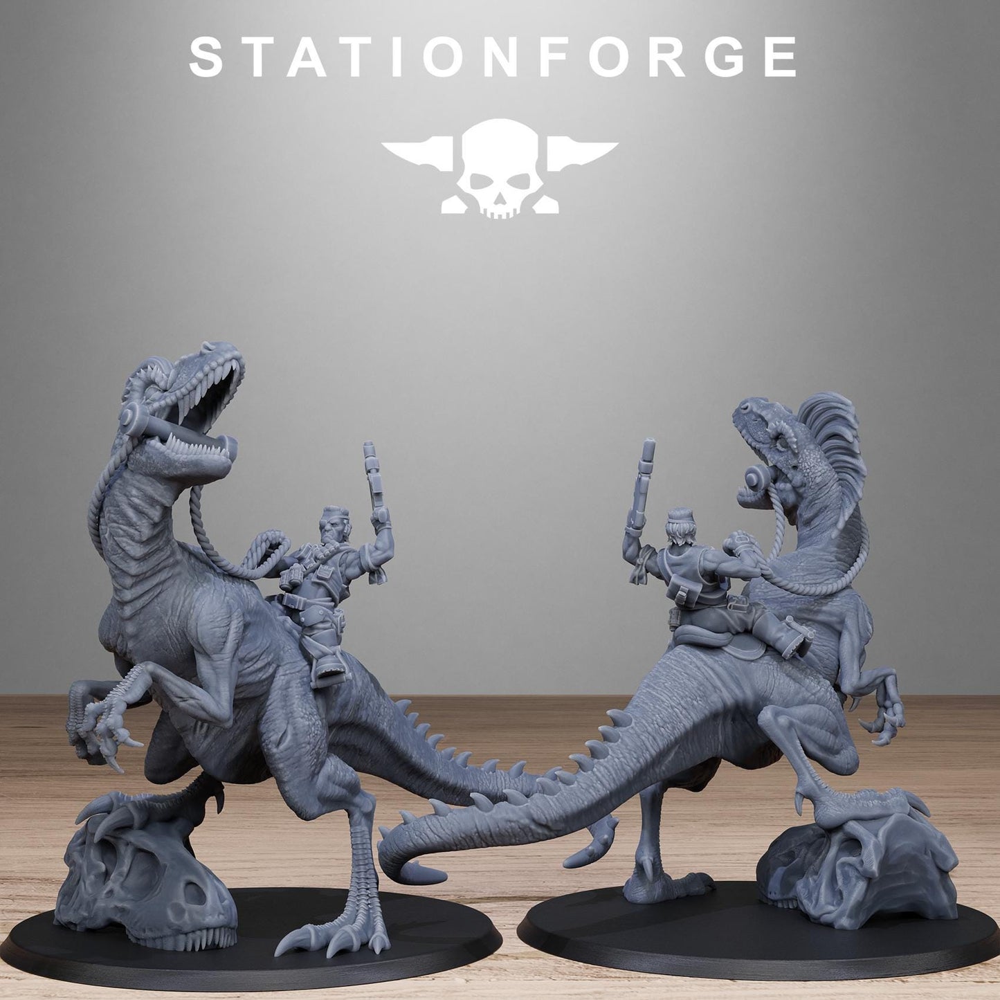 Station Forge GrimGuard Jungle Raptors Fighters 3d printed proxie Wargames