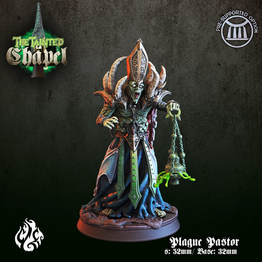 Plague Pastor  3d printed proxie Wargames comes with 32mm base