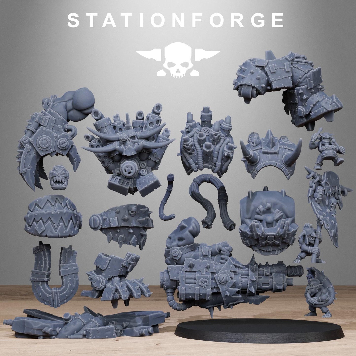 Station Forge Orkaz_Grand_Nutta v3 minitures  Tabletop RPG Wargaming custom weapon choice now available