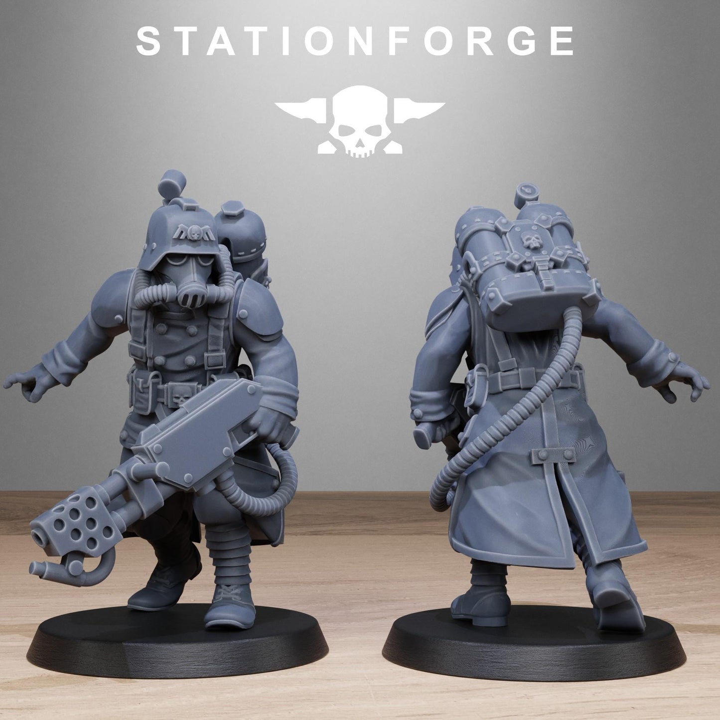 Station Forge Grimguard Flamers 3d printed proxie Wargames Minitures