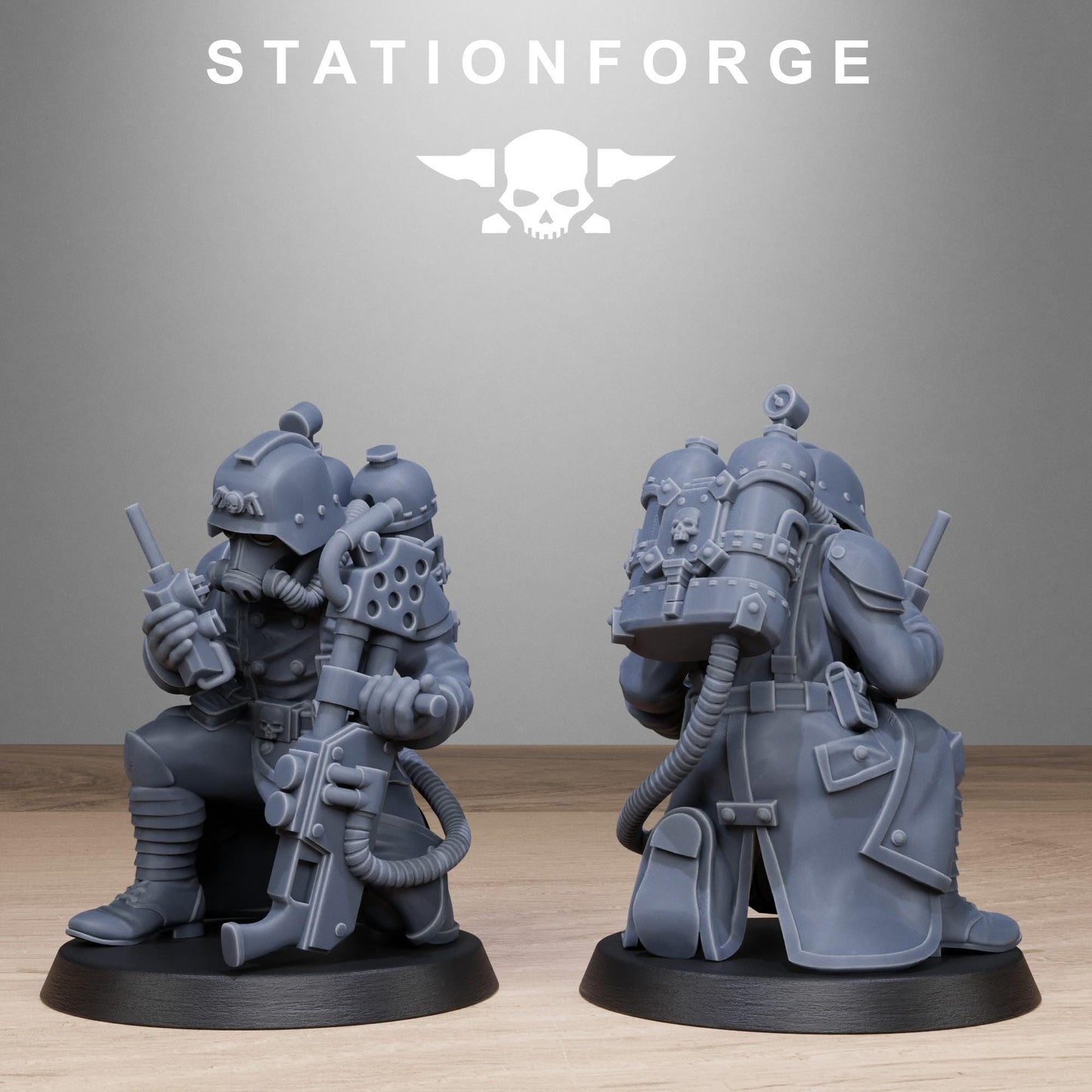 Station Forge Grimguard Flamers 3d printed proxie Wargames Minitures