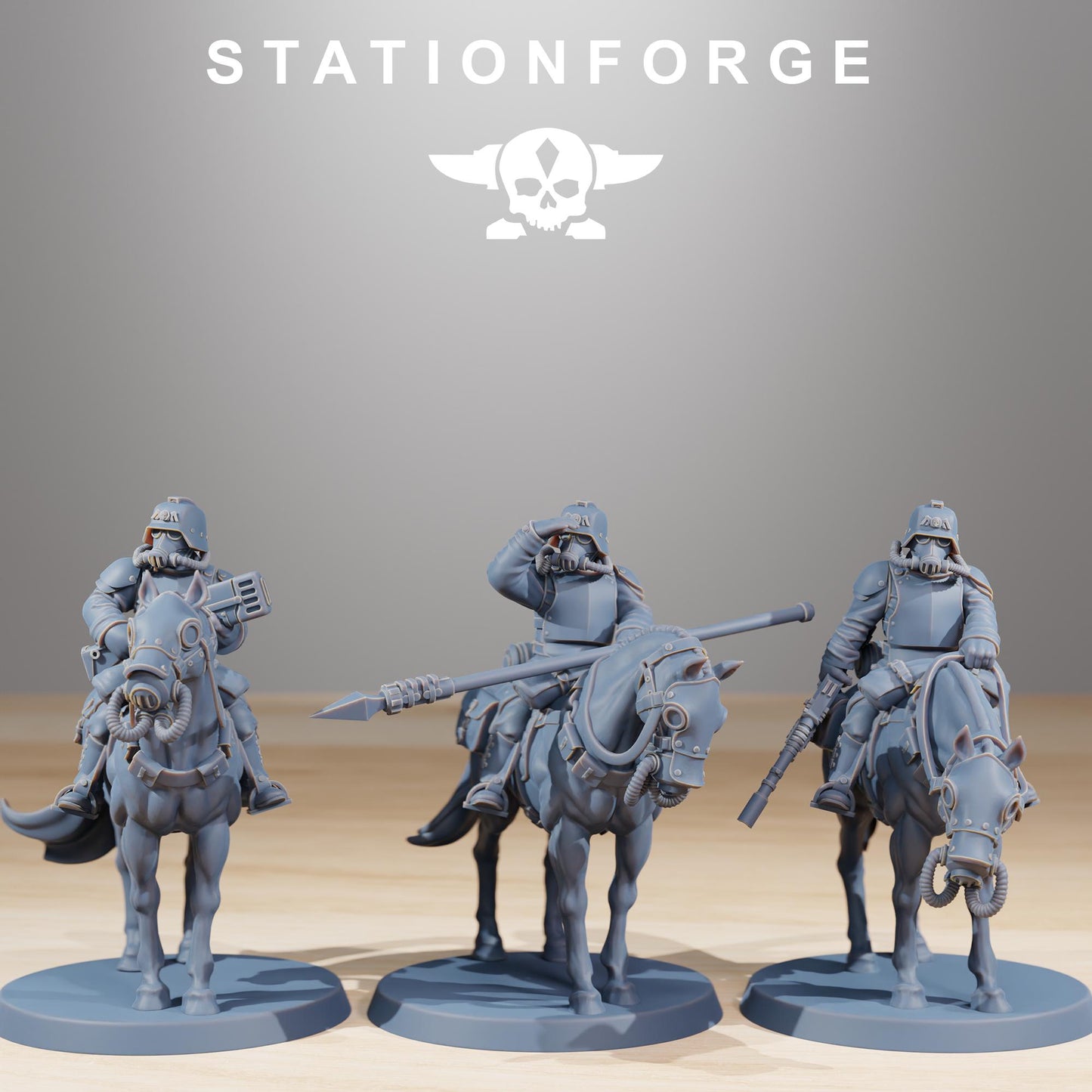Station Forge GrimGuard Cavalry 3d printed proxie Wargames