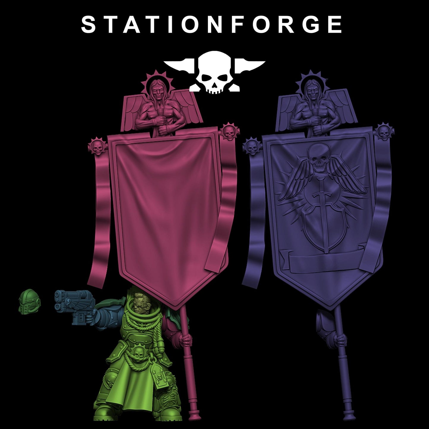 Station Forge Socratis Elites unit 3d printed proxie Wargames / Marines