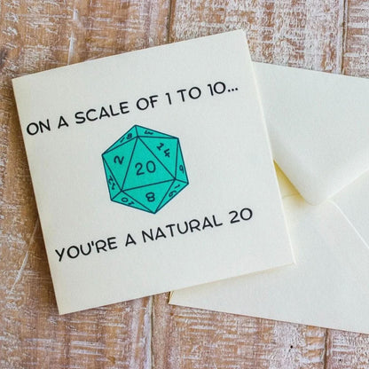 Birthday Card Natural 20