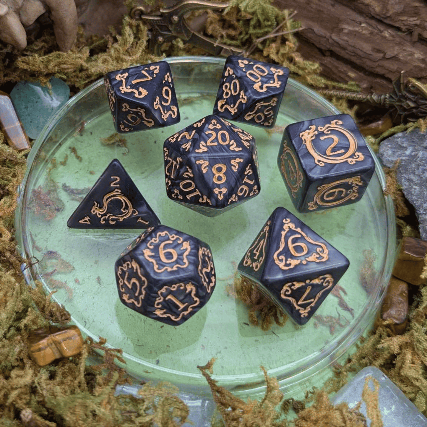 Dragon Black Dice Set