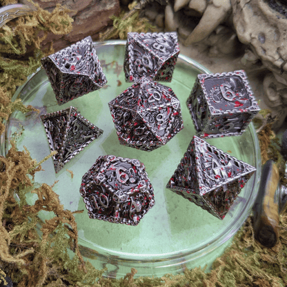 Dragon Splatter Metal Core Dice Set