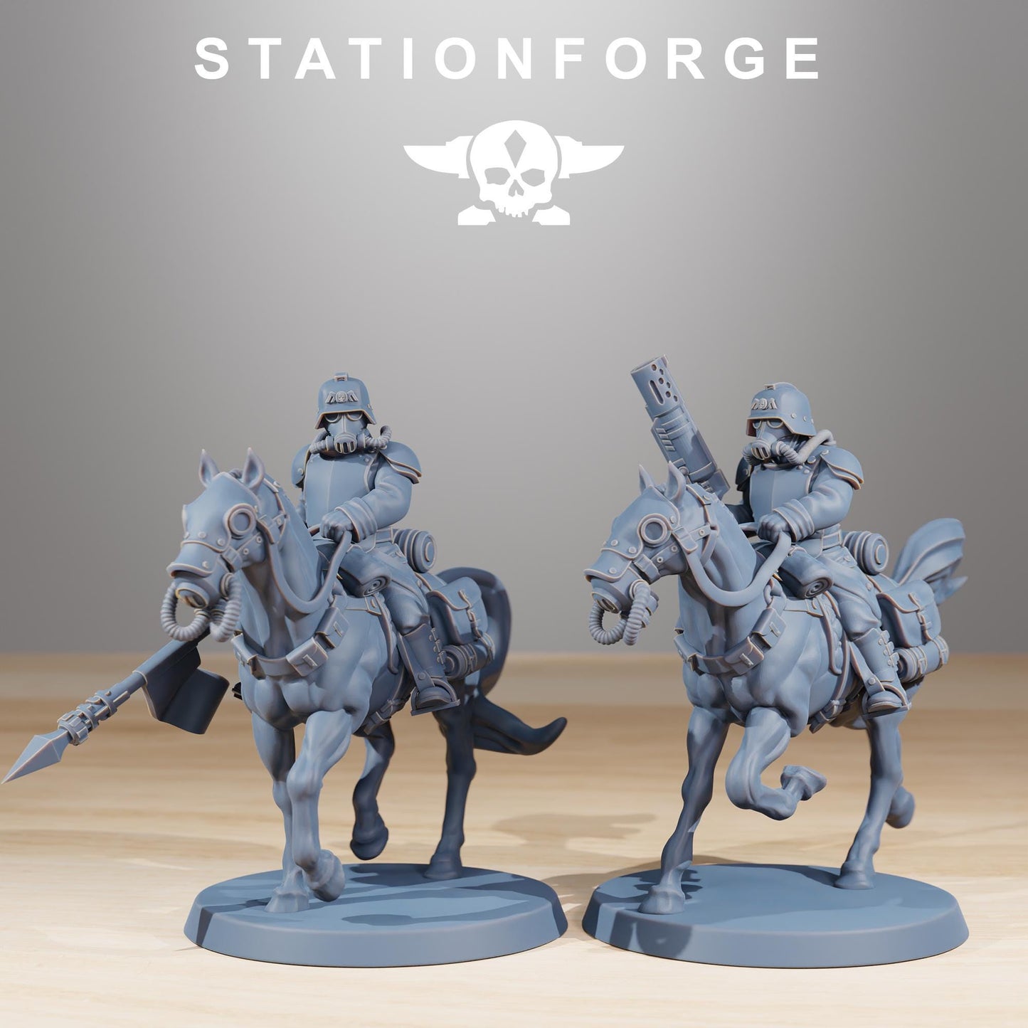 Station Forge GrimGuard Cavalry 3d printed proxie Wargames