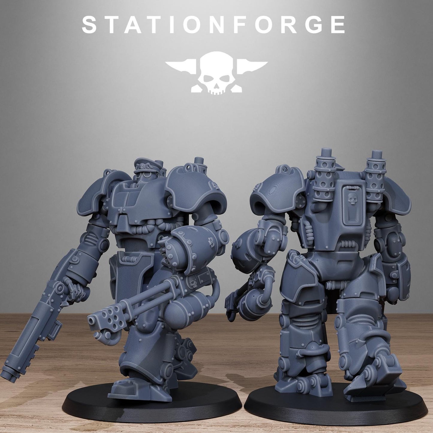Station Forge GrimGuard Power Armor 3d printed proxie Wargames big boys