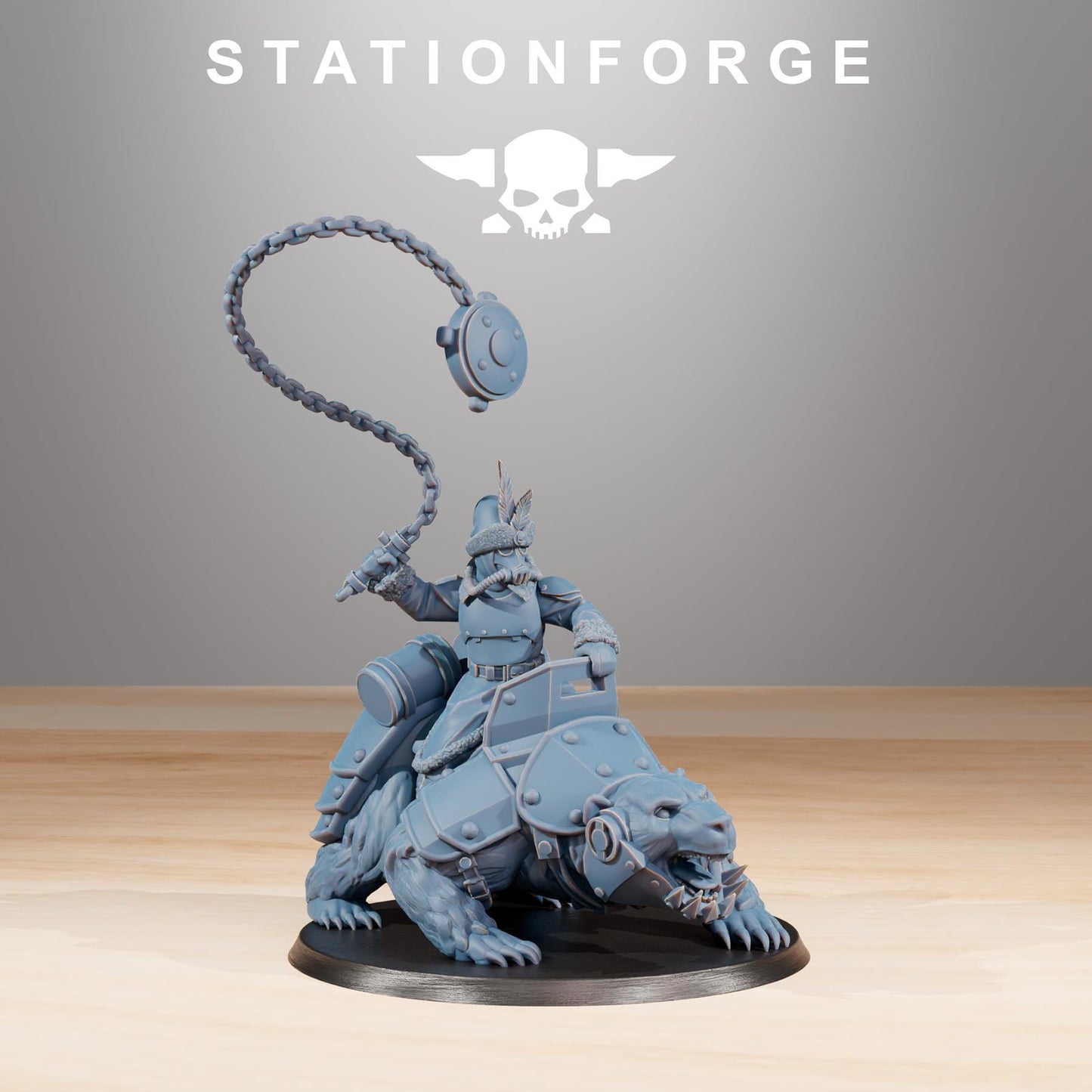 Station Forge GrimGuard Bear Riders 3d printed proxie Wargames