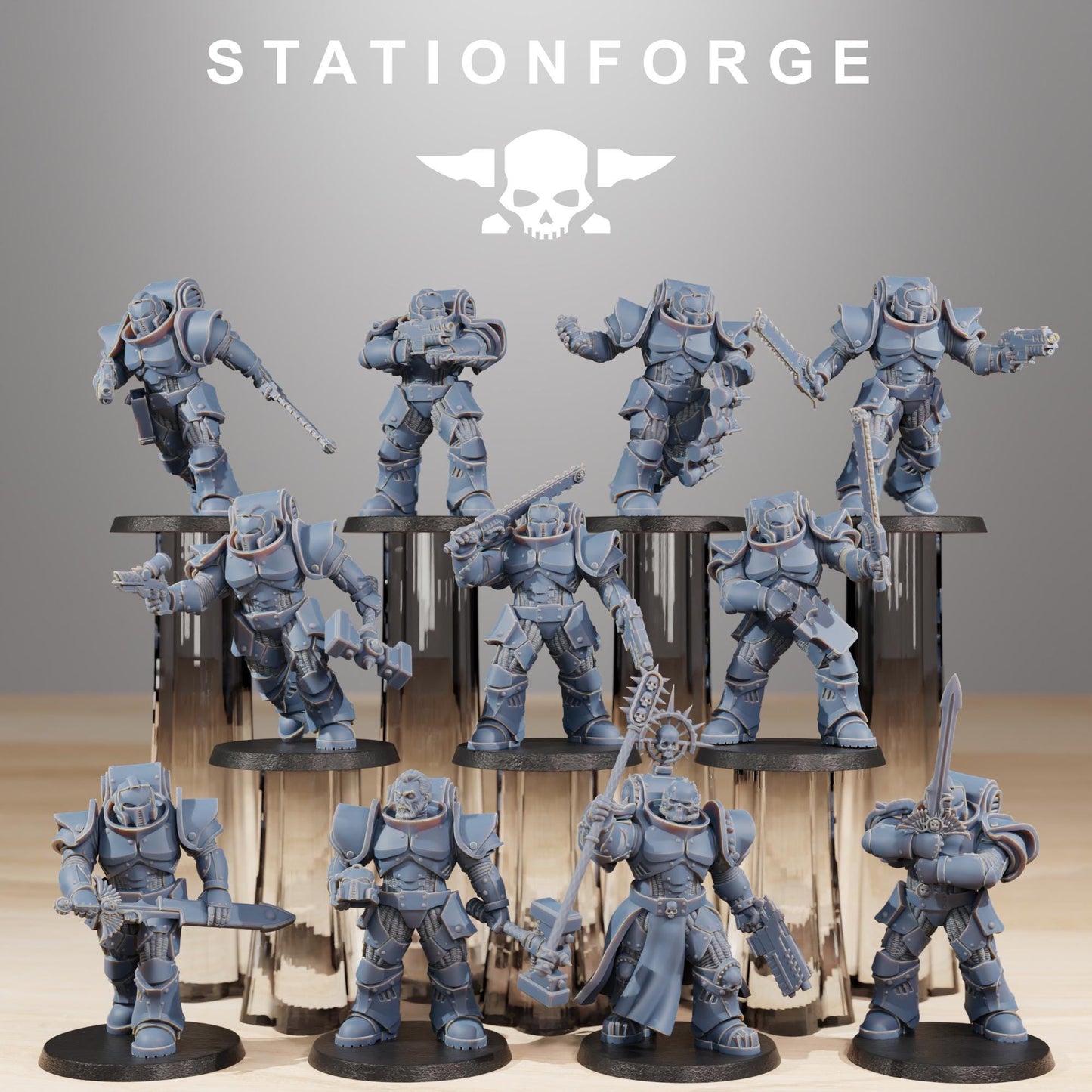 Station Forge Socratis Melee Infantry unit 3d printed proxie Wargames / Marines