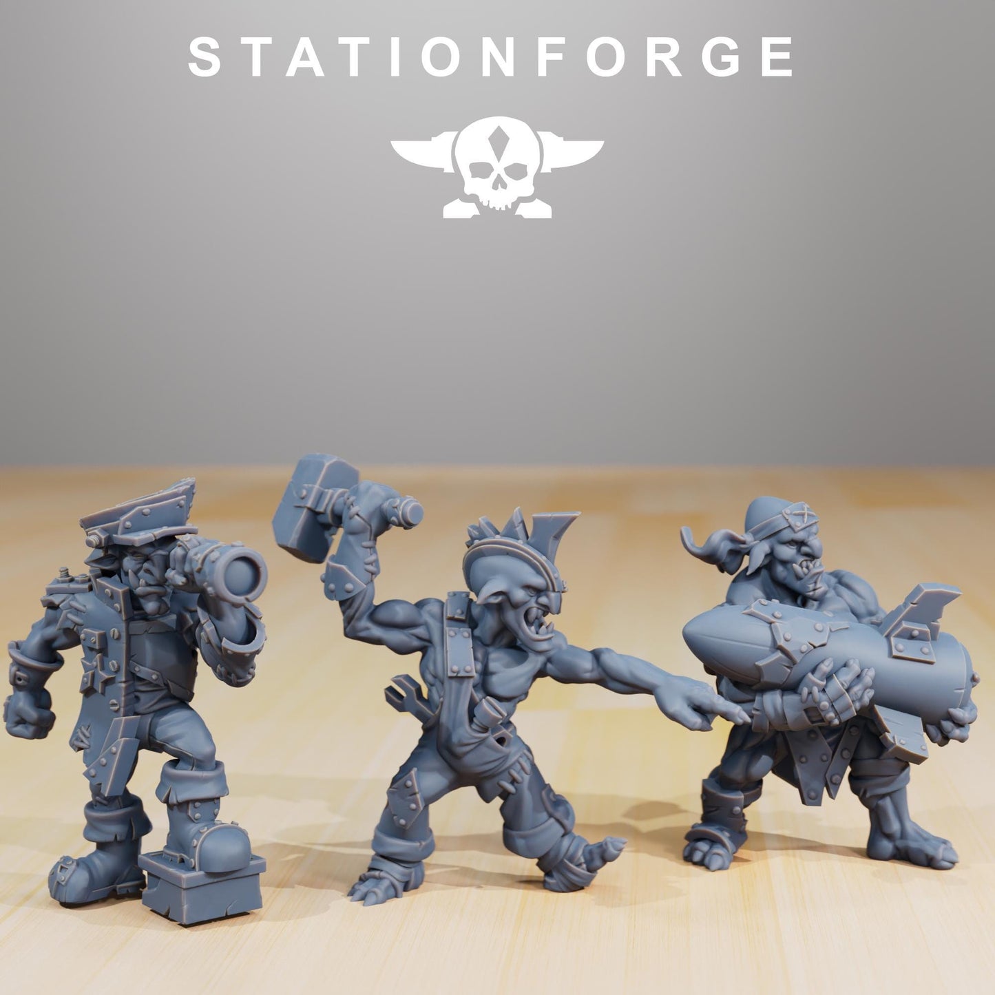 Station forge Orkaz Mega Steppa  (BIG BOY) Proxy minitures Tabletop RPG Wargaming 130mm base