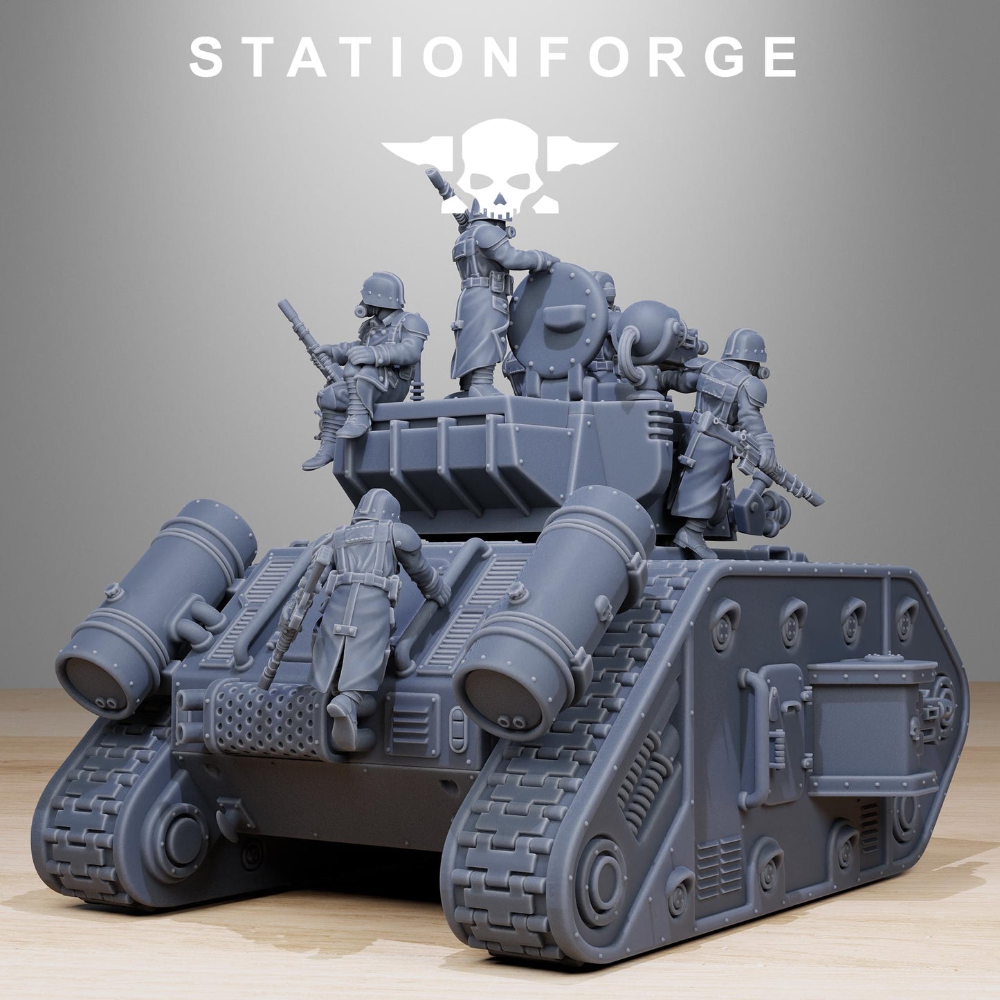Station Forge GrimGuard Battle Tank 2.0  3d printed proxie Wargames