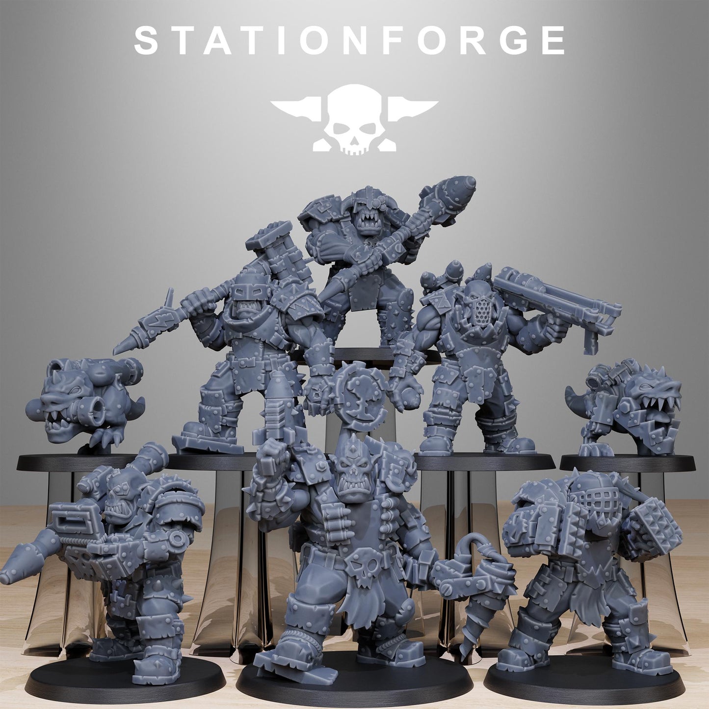 Station Forge Orkaz Smashers 3d printed proxie Wargames