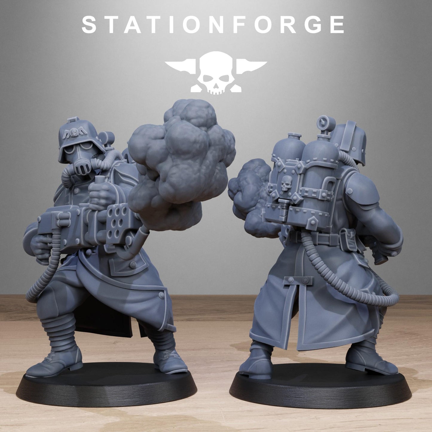 Station Forge Grimguard Flamers 3d printed proxie Wargames Minitures