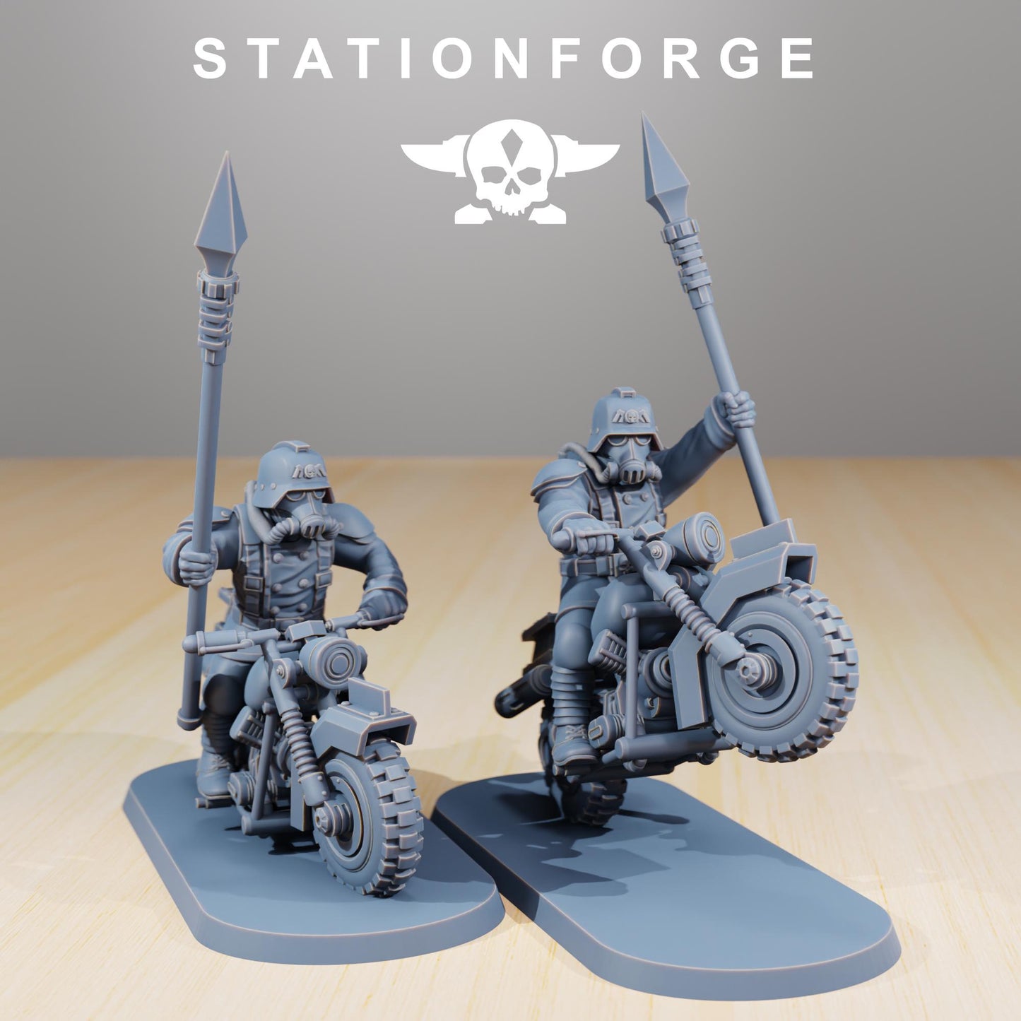 Station Forge GrimGuard Death Bikers  3d printed proxie Wargames
