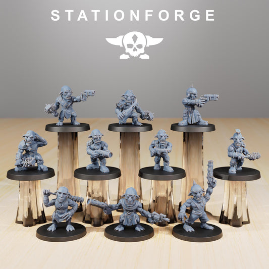 Station Forge Orkaz Goblins Infantry 3d printed proxie Wargames