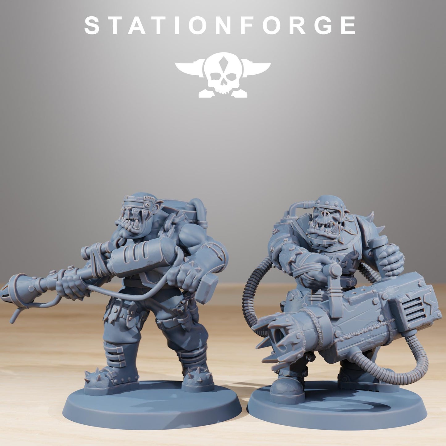 Station Forge Orkaz_Skillers_ 3d printed proxie Wargames