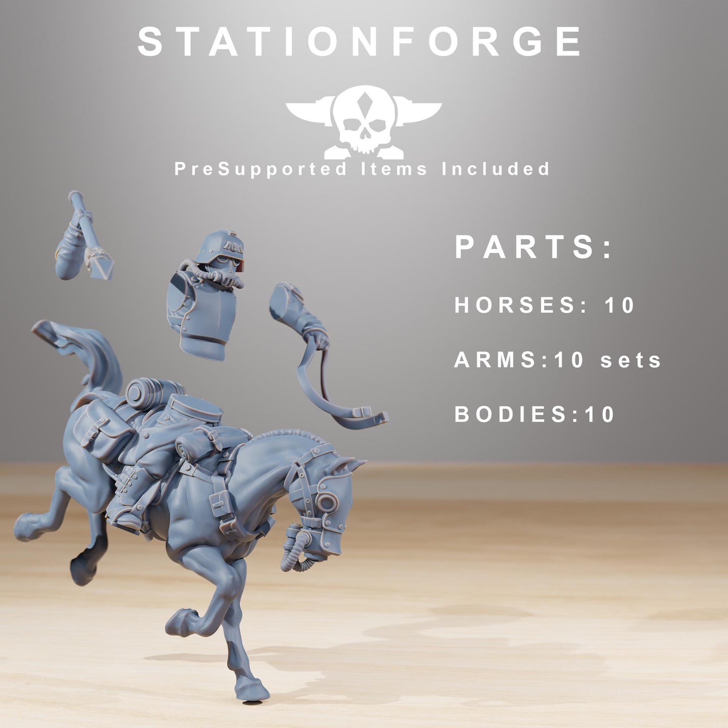 Station Forge GrimGuard Cavalry 3d printed proxie Wargames