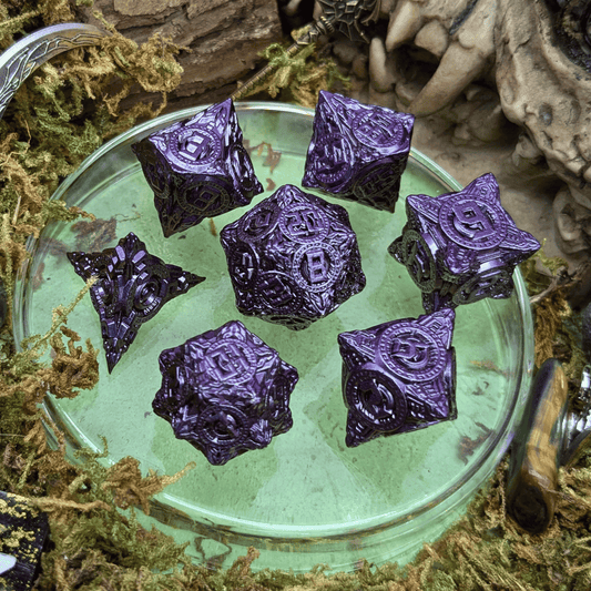 Engine Petrol Metal Core Dice Set