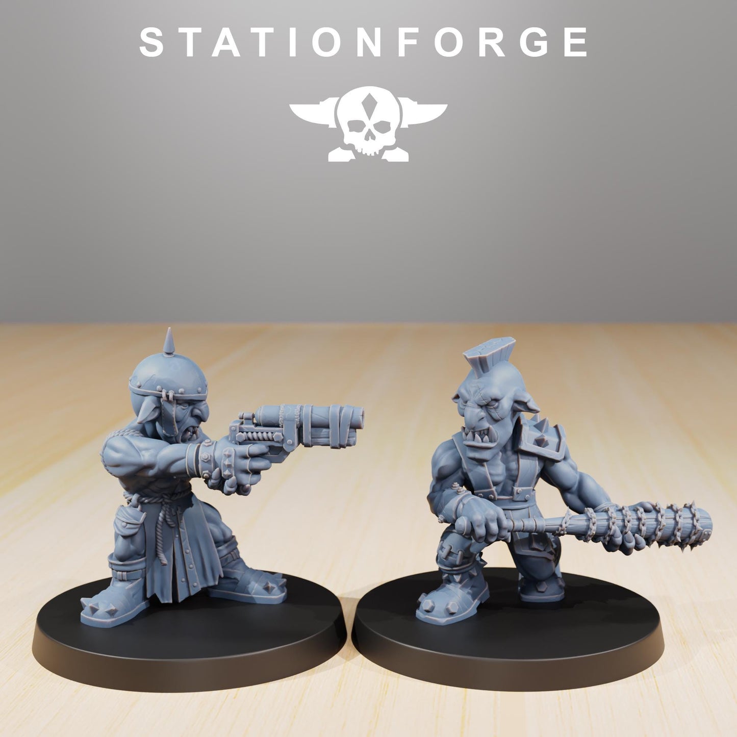 Station Forge Orkaz Goblins Infantry 3d printed proxie Wargames
