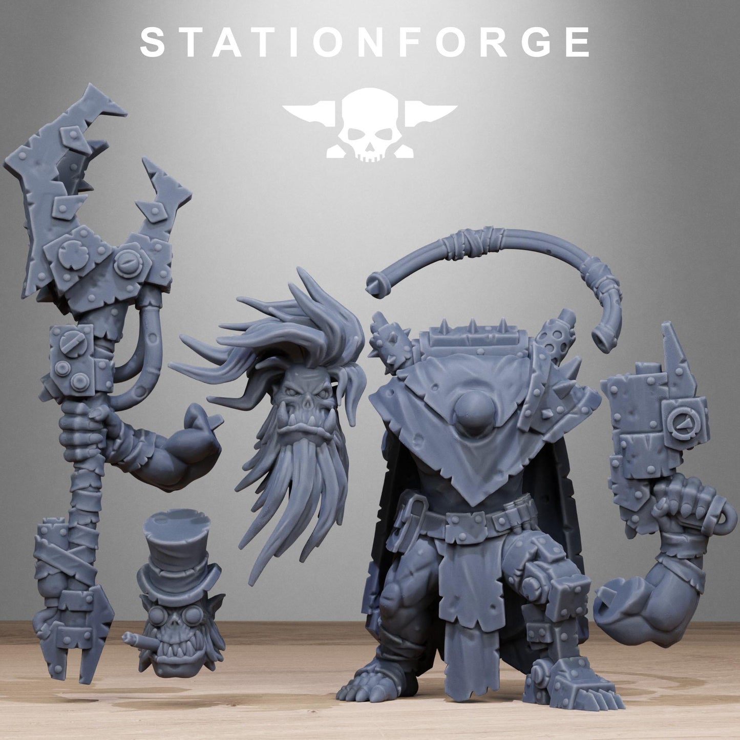 Station Forge Orkaz Madman 3d printed proxie Wargames