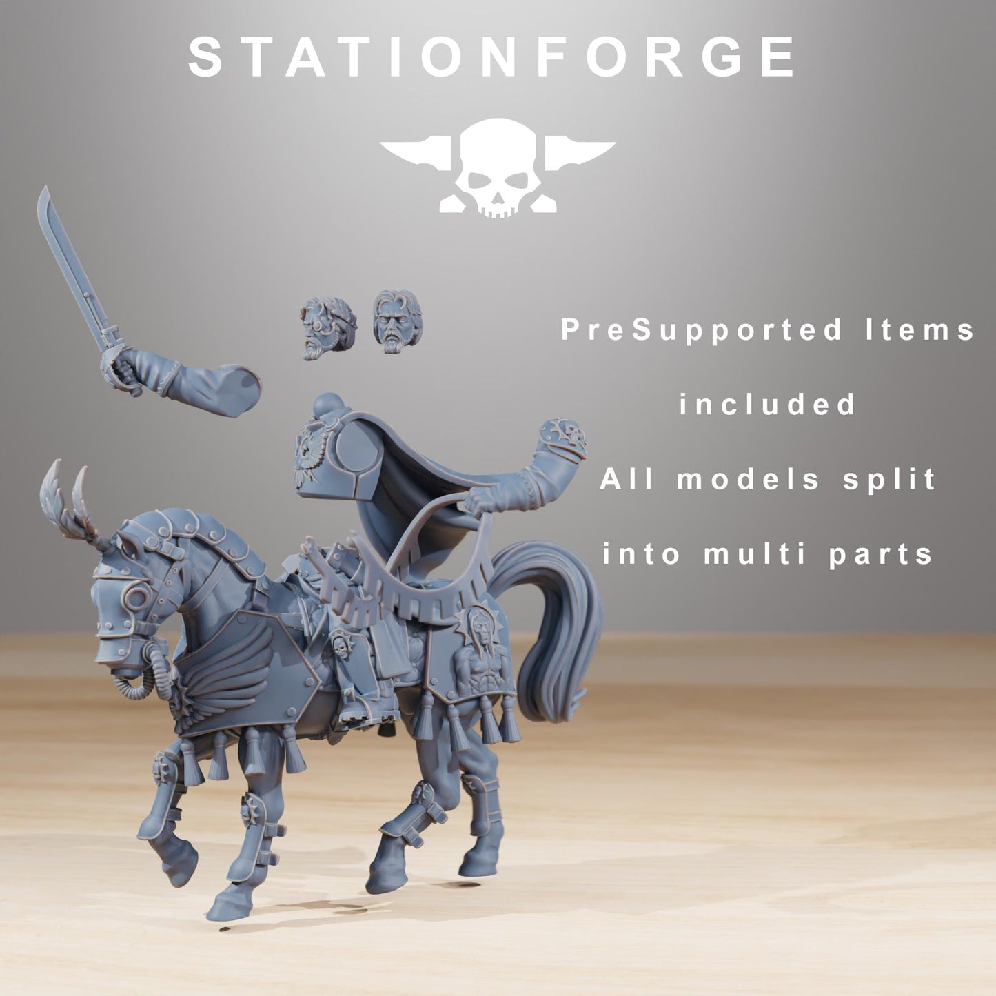 Station ForgeNational Guard Cavalry Commanders 3d printed proxie Wargames