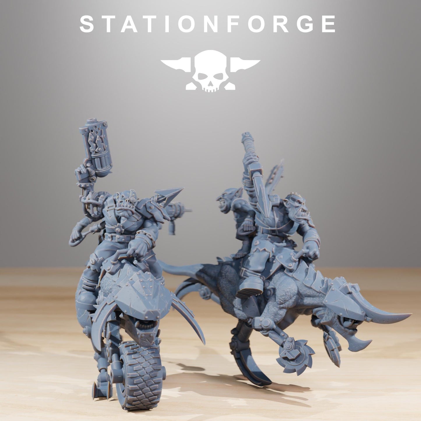 Station Forge Orkaz Beast Riders 3d printed proxie Wargames minitures rpg