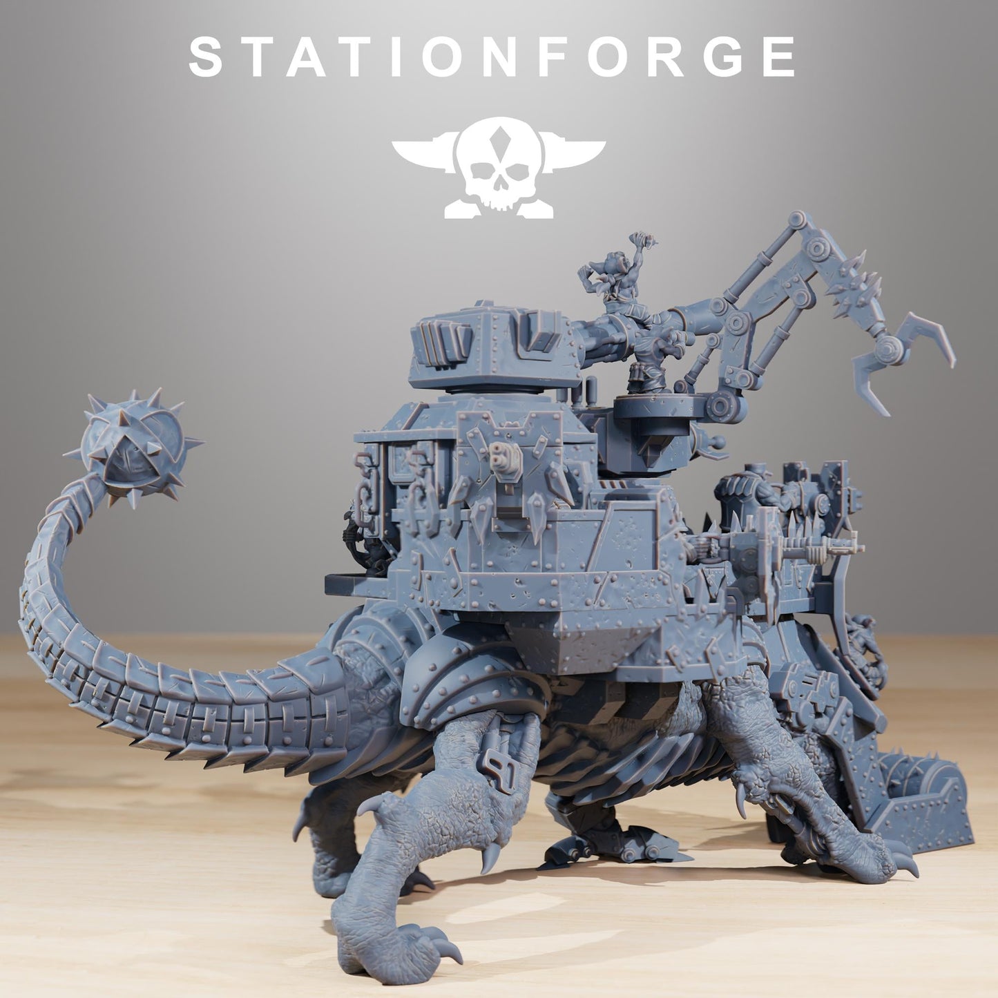 Station forge Orkaz Run Rolla (BIG BOY) Proxy minitures Tabletop RPG Wargaming 130mm base