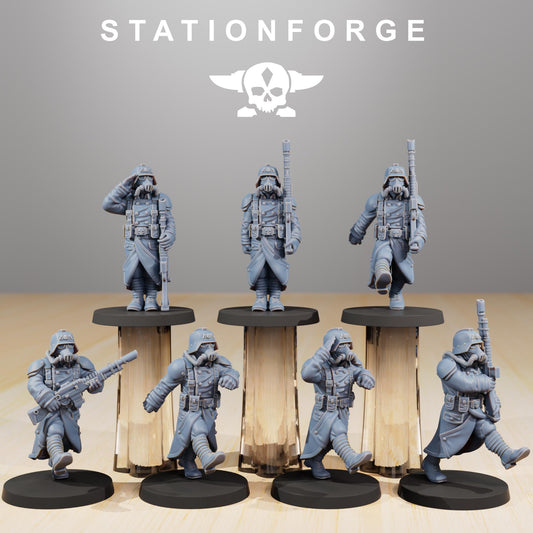 Station Forge Grimguard Marching Poses 3d printed proxie Wargames