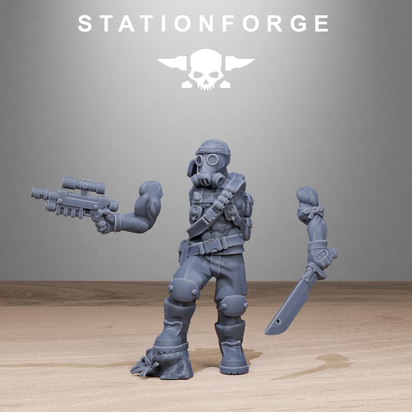Station Forge GrimGuard Jungle Fighters v2 3d printed proxie Wargames