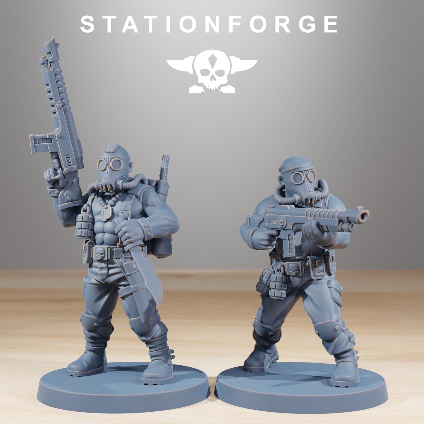 Station Forge GrimGuard Jungle Fighters 3d printed proxie Wargames