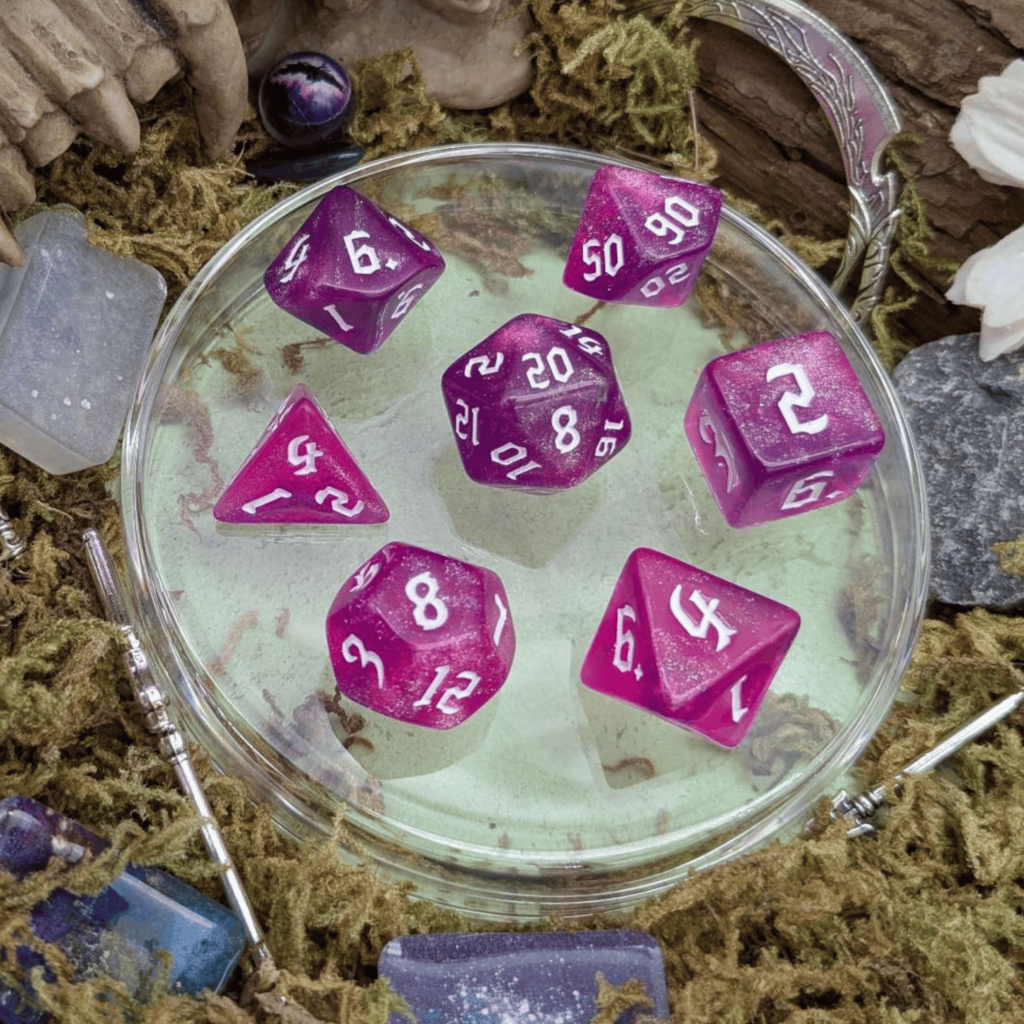 Fuchsia Fog Dice Set