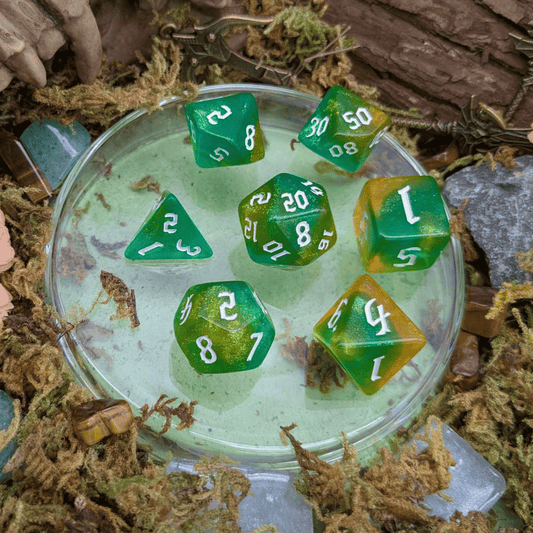 Lime Green Fog  Dice