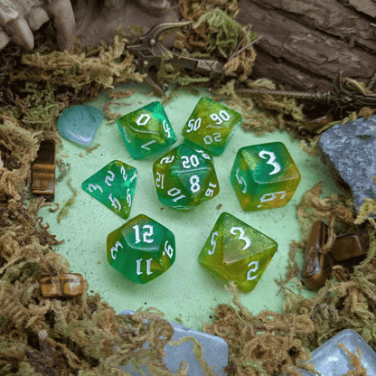 Lime Green Fog  Dice